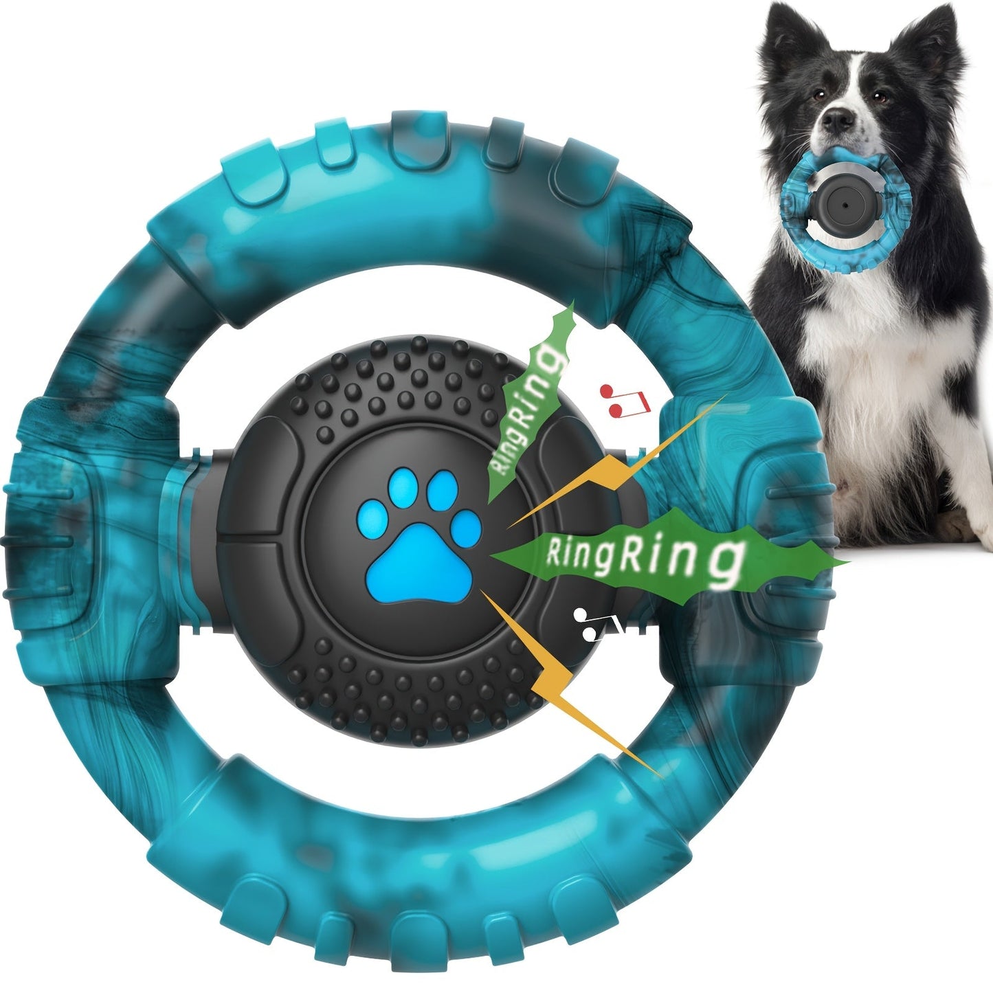 Nylon Steering Wheel Dog Chew: Durable Dental Toy for Aggressive Chewers