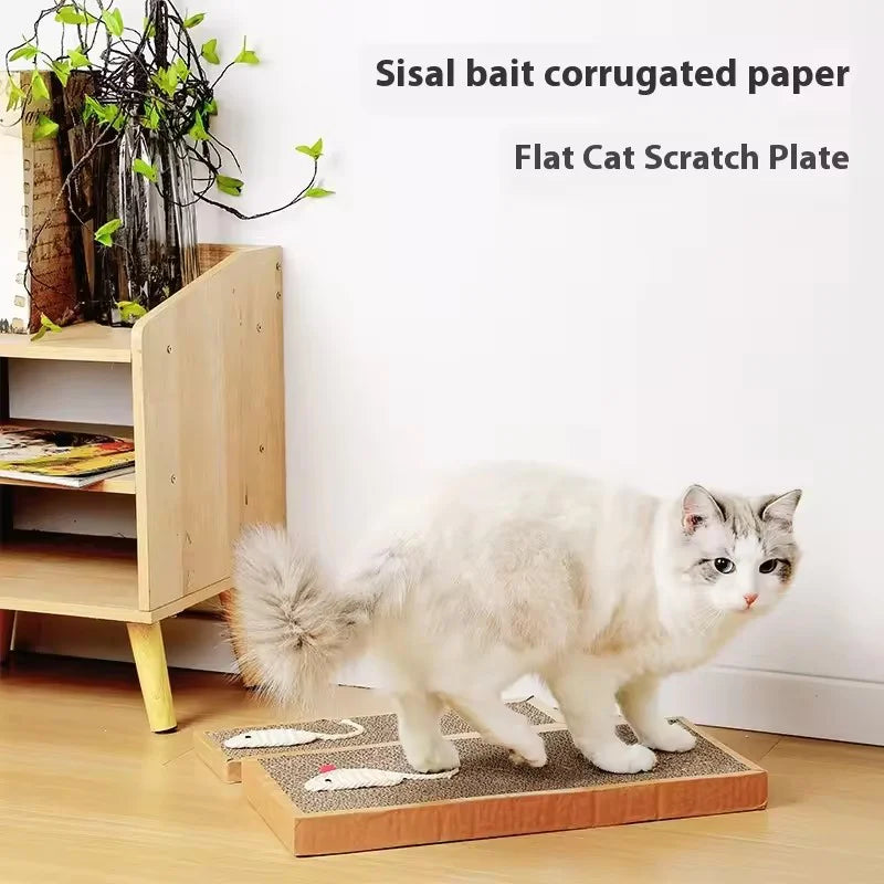Durable Cardboard Cat Scratcher Pad: Furniture Protector & Grinding Claw Toy Mat