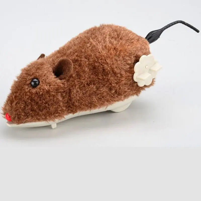 Lifelike Plush Mouse Running Toy for Cats