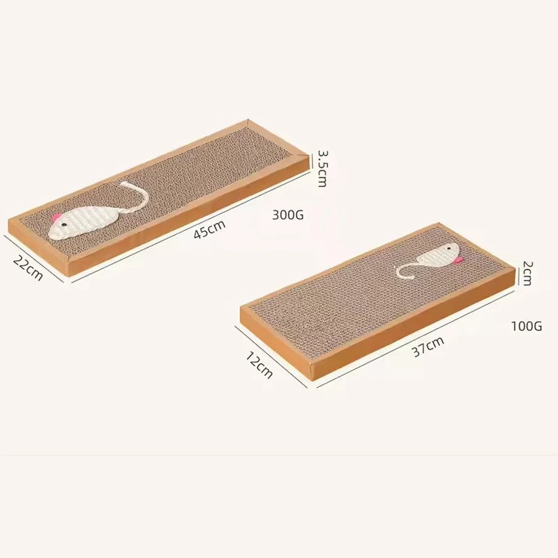 Durable Cardboard Cat Scratcher Pad: Furniture Protector & Grinding Claw Toy Mat