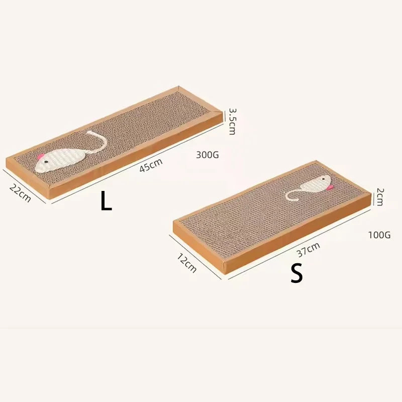 Durable Cardboard Cat Scratcher Pad: Furniture Protector & Grinding Claw Toy Mat