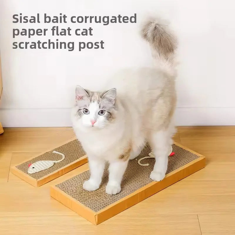 Durable Cardboard Cat Scratcher Pad: Furniture Protector & Grinding Claw Toy Mat