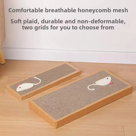 Durable Cardboard Cat Scratcher Pad: Furniture Protector & Grinding Claw Toy Mat