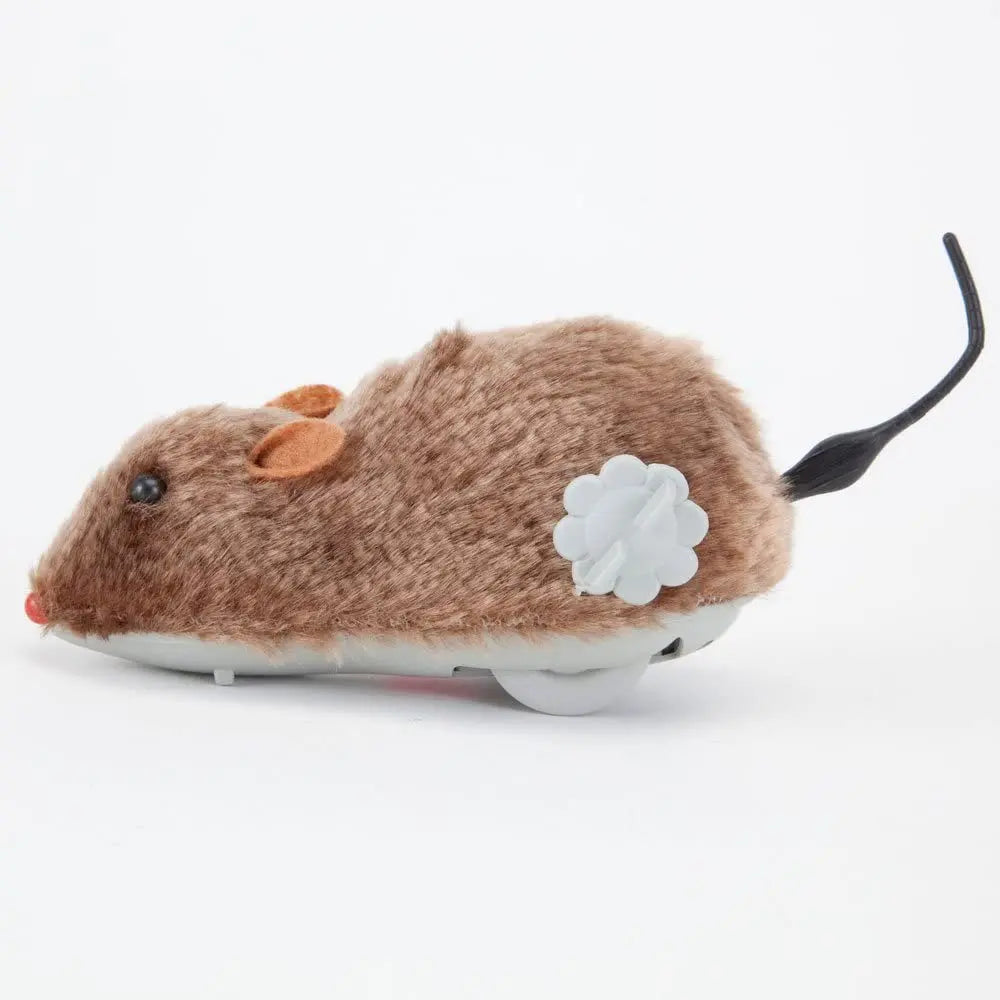 Lifelike Plush Mouse Running Toy for Cats