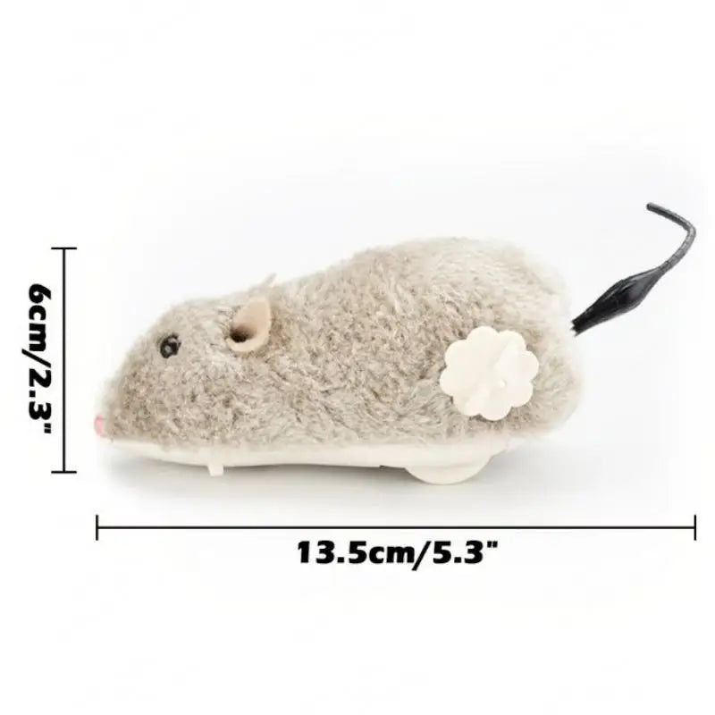 Lifelike Plush Mouse Running Toy for Cats